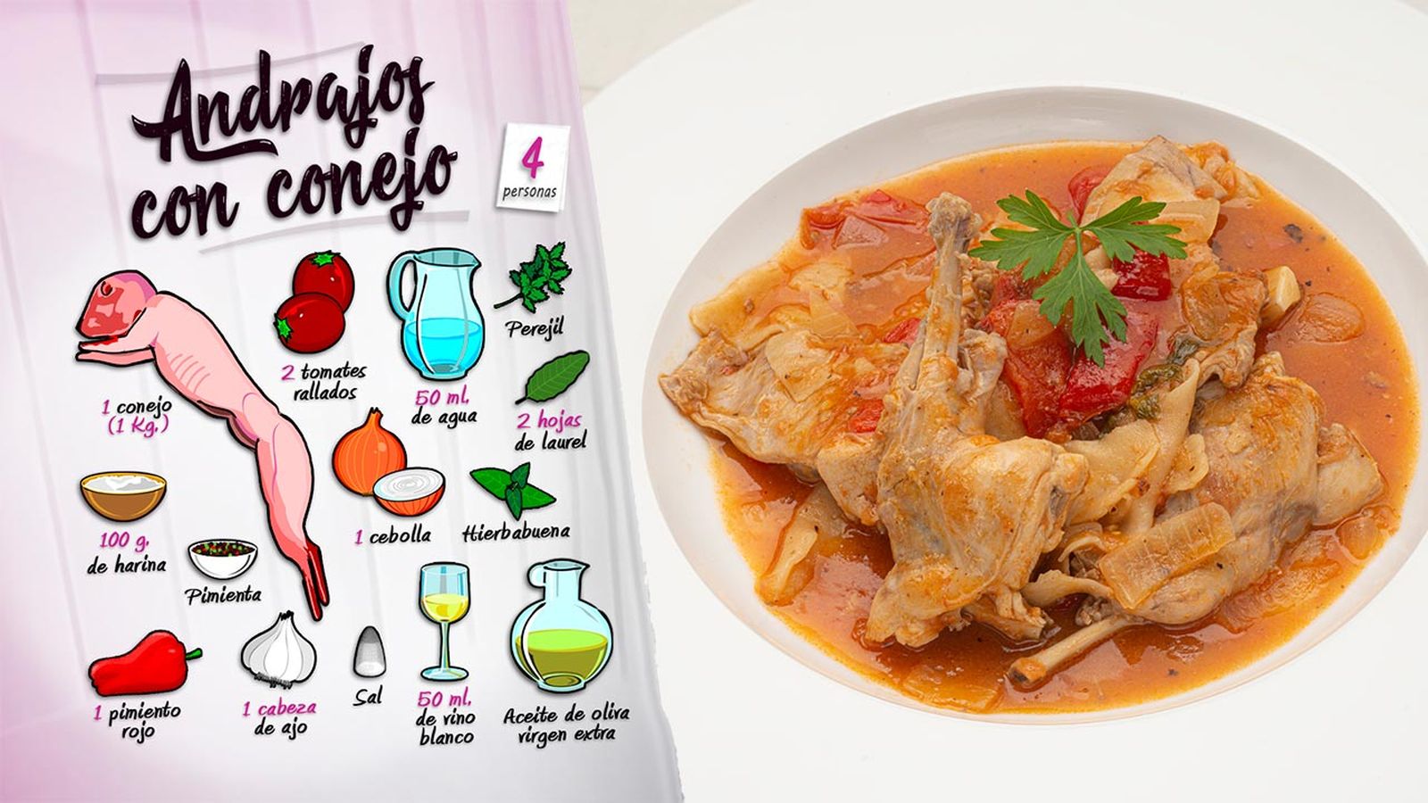 KARL66200320 receta andrajos con conejo ingredientes