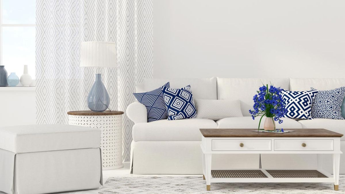 decora sofa cojines geometricos