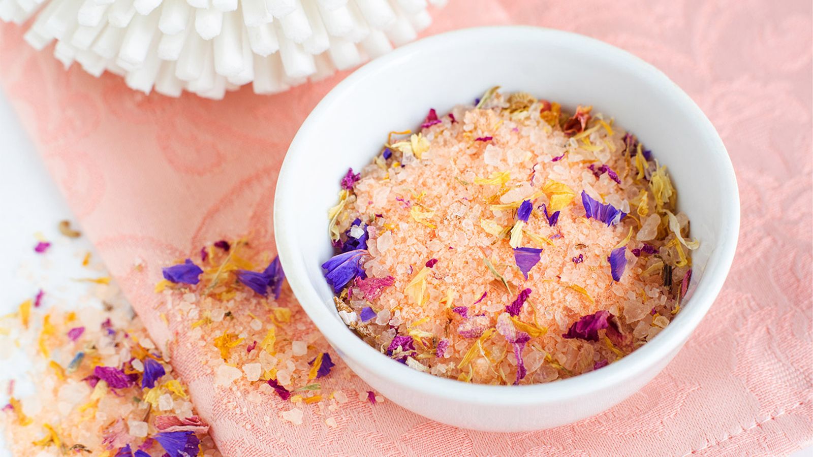 belleza sales bano florales de rosas para pies cansados