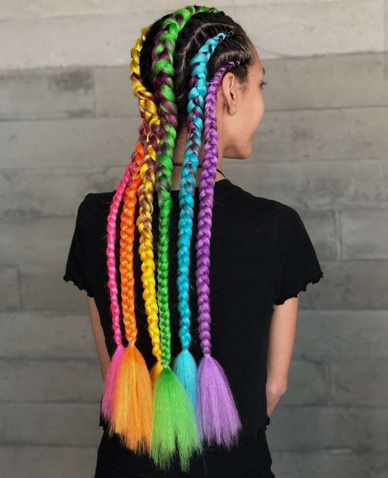 Trenzas de colores