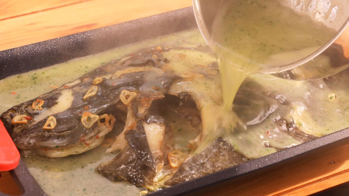 Rodaballo a la plancha con vinagreta  paso 5