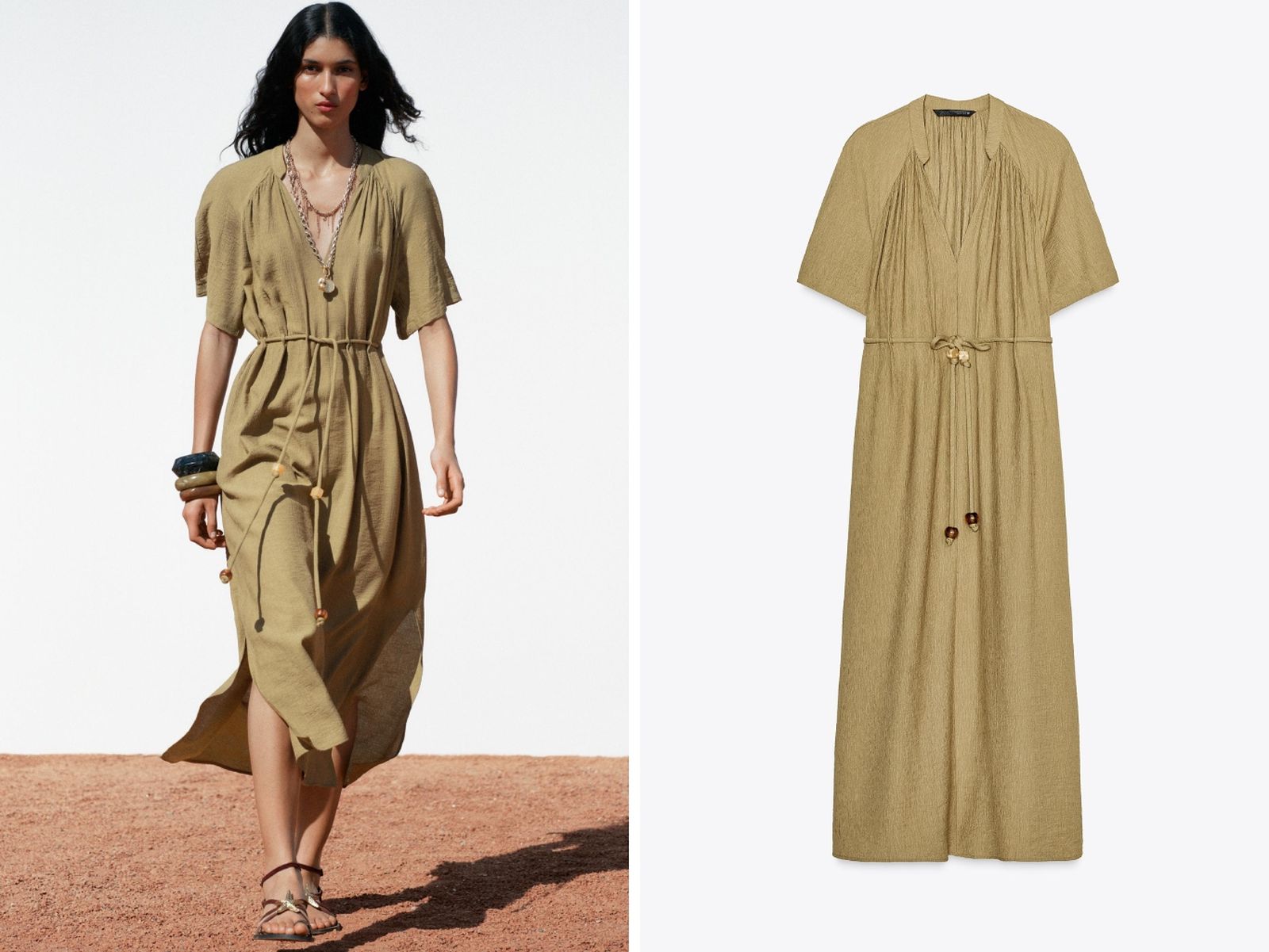 Vestidos fluido con cinturón para Semana Santa