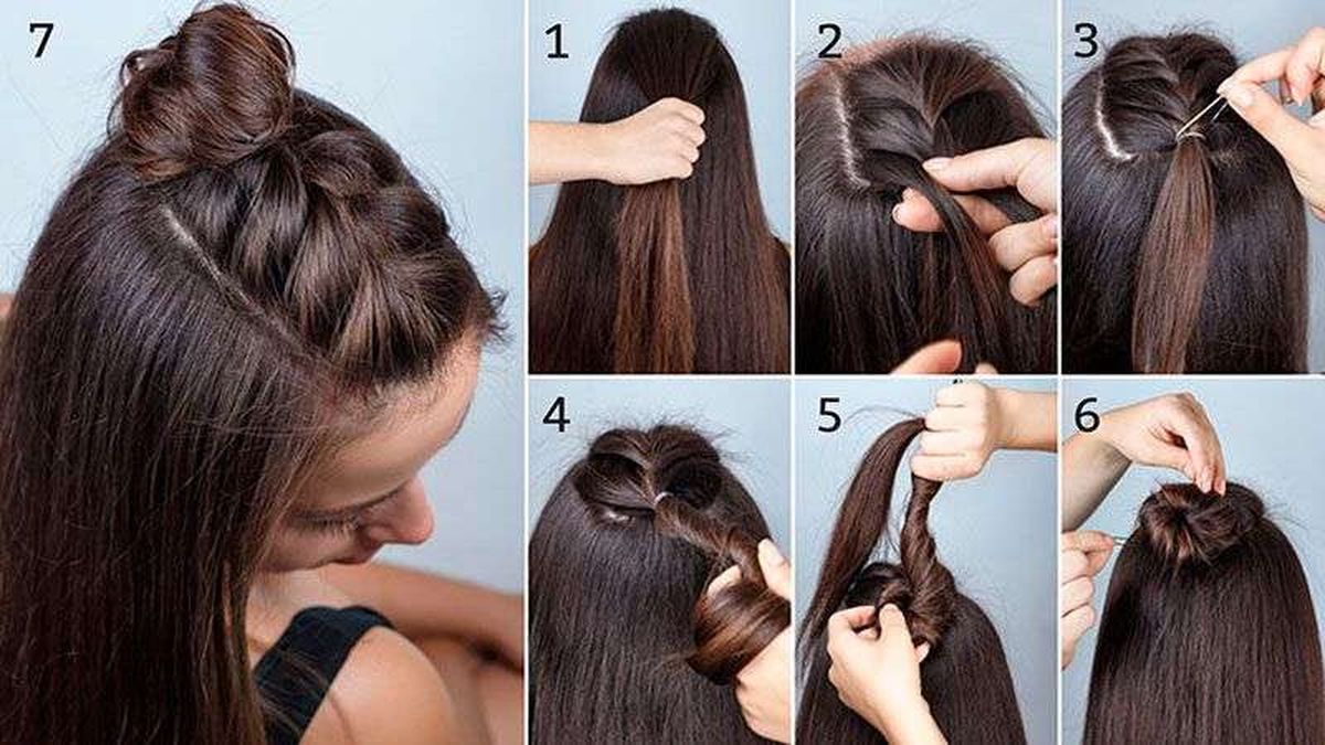 Paso a paso de semirecogido con trenza