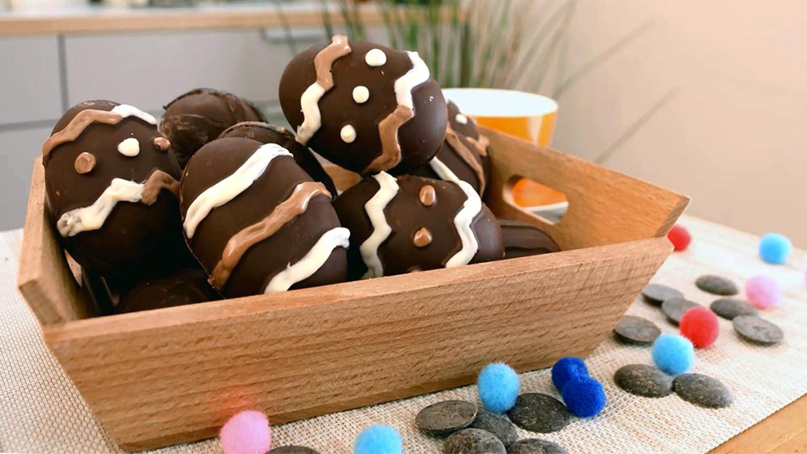 Receta de huevos de pascua de chocolate