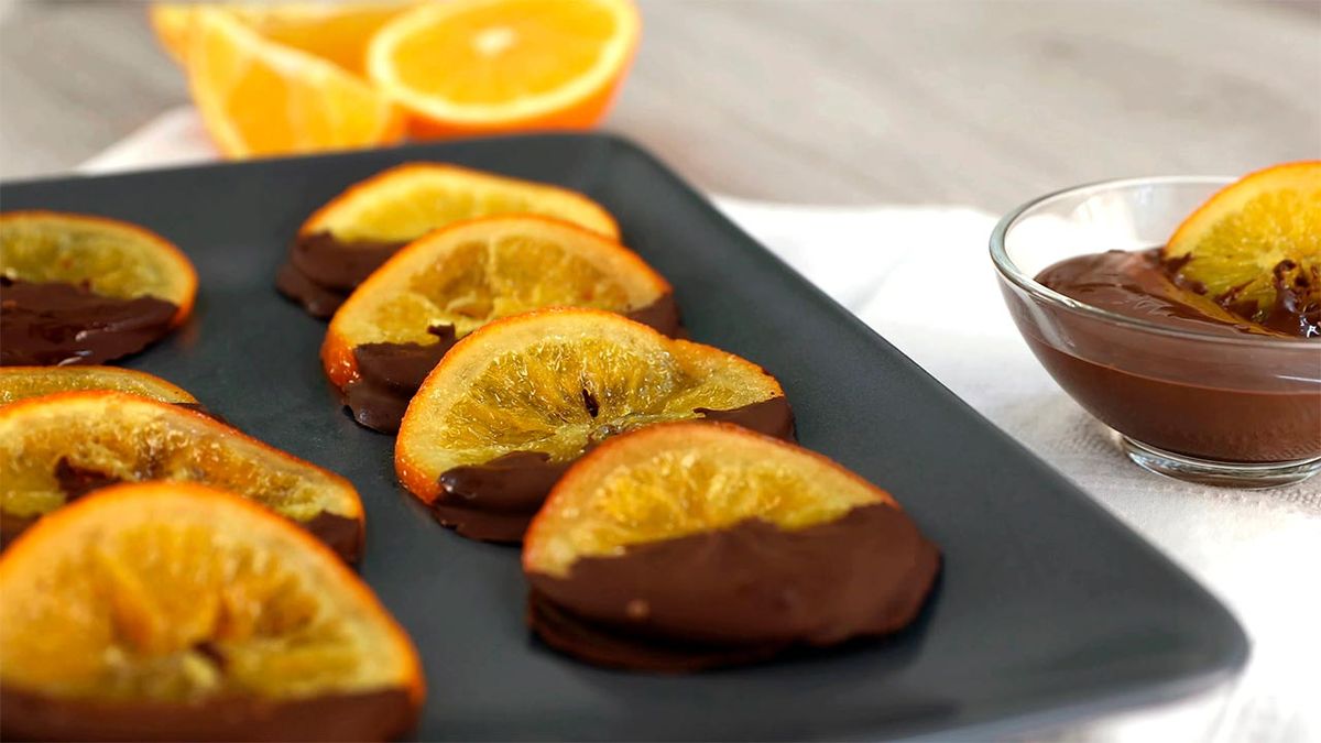 Receta de naranjas confitadas con chocolate   paso 6