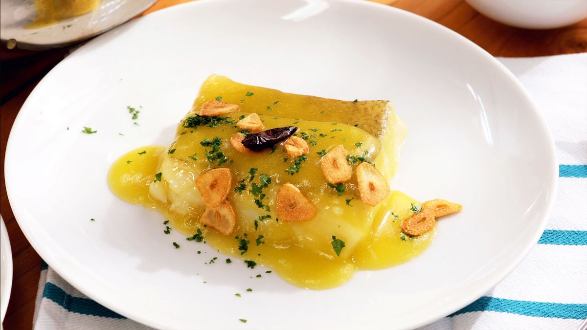 Bacalao al pil pil  Paso 6