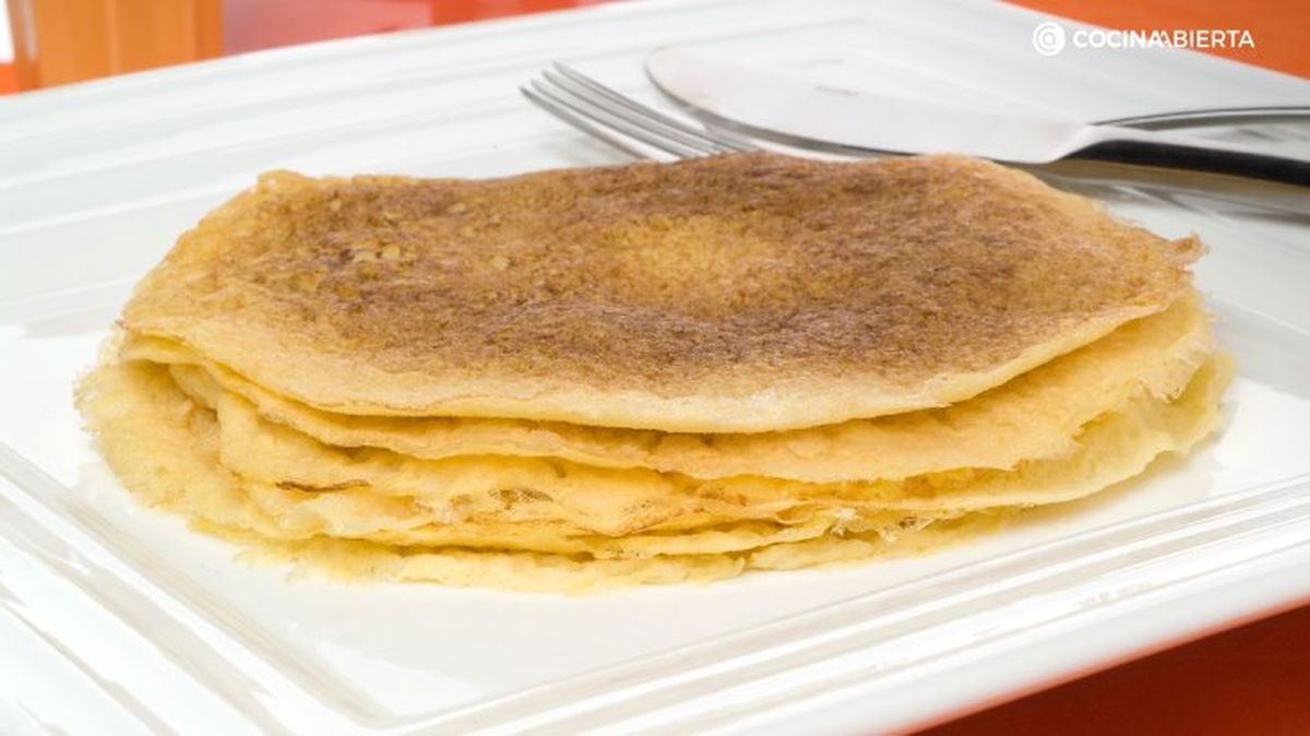 Crepes caseros elaborados con harina de arroz
