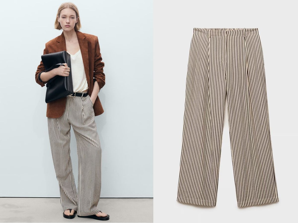 Pantalón de rayas con textura