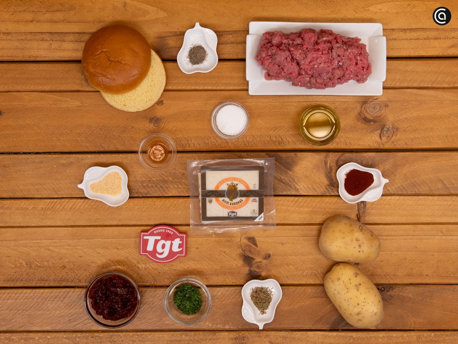 Hamburguesa con queso de cabra - Ingredientes