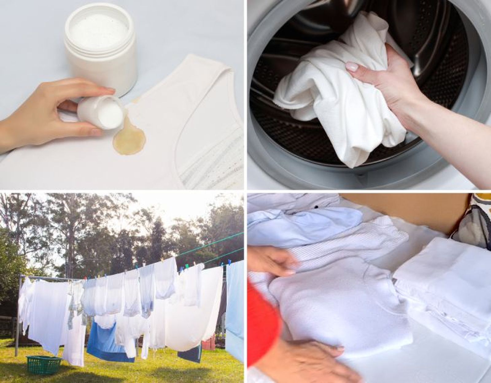 pasos lavar ropa blanca