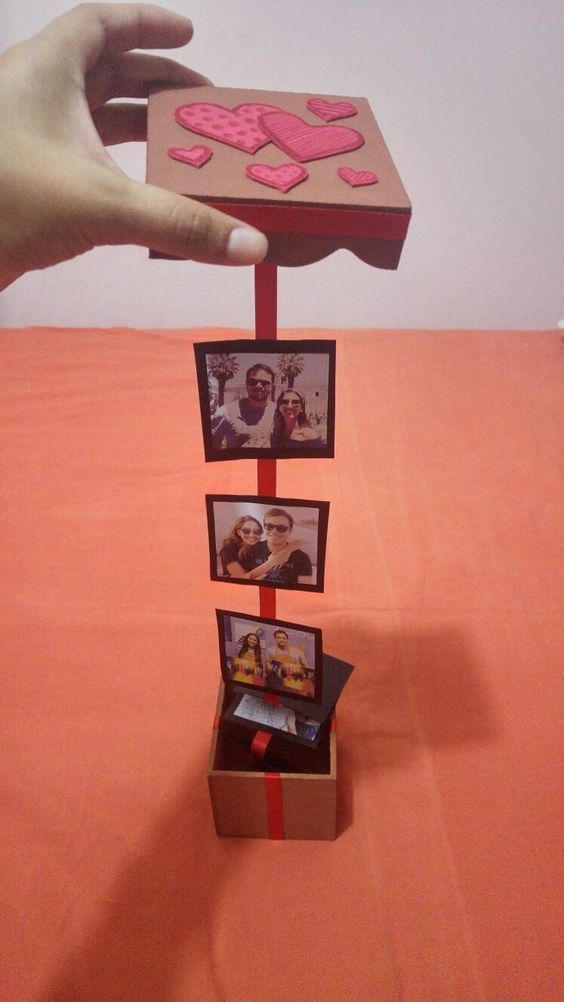 cajita con fotos pinterest