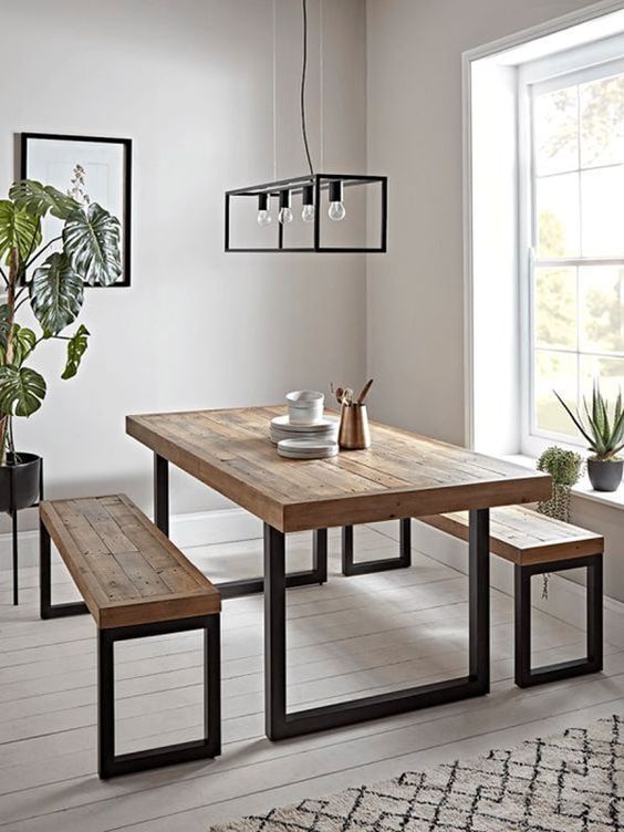 comedor con banca industrial 2