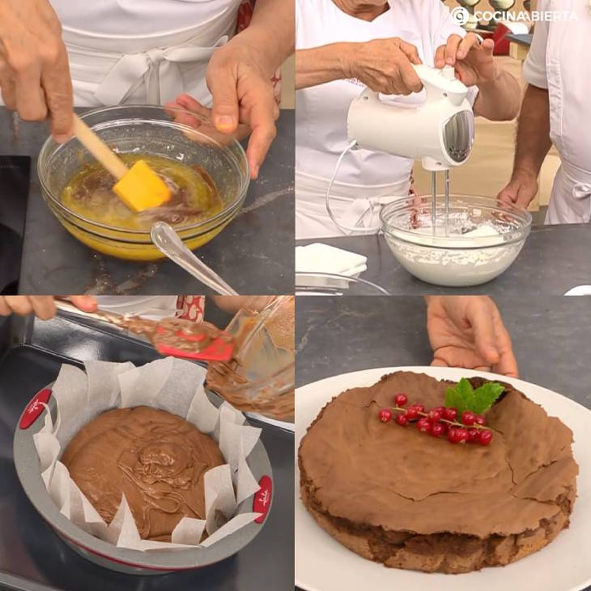 Receta paso a paso de tarta tenerina de chocolate