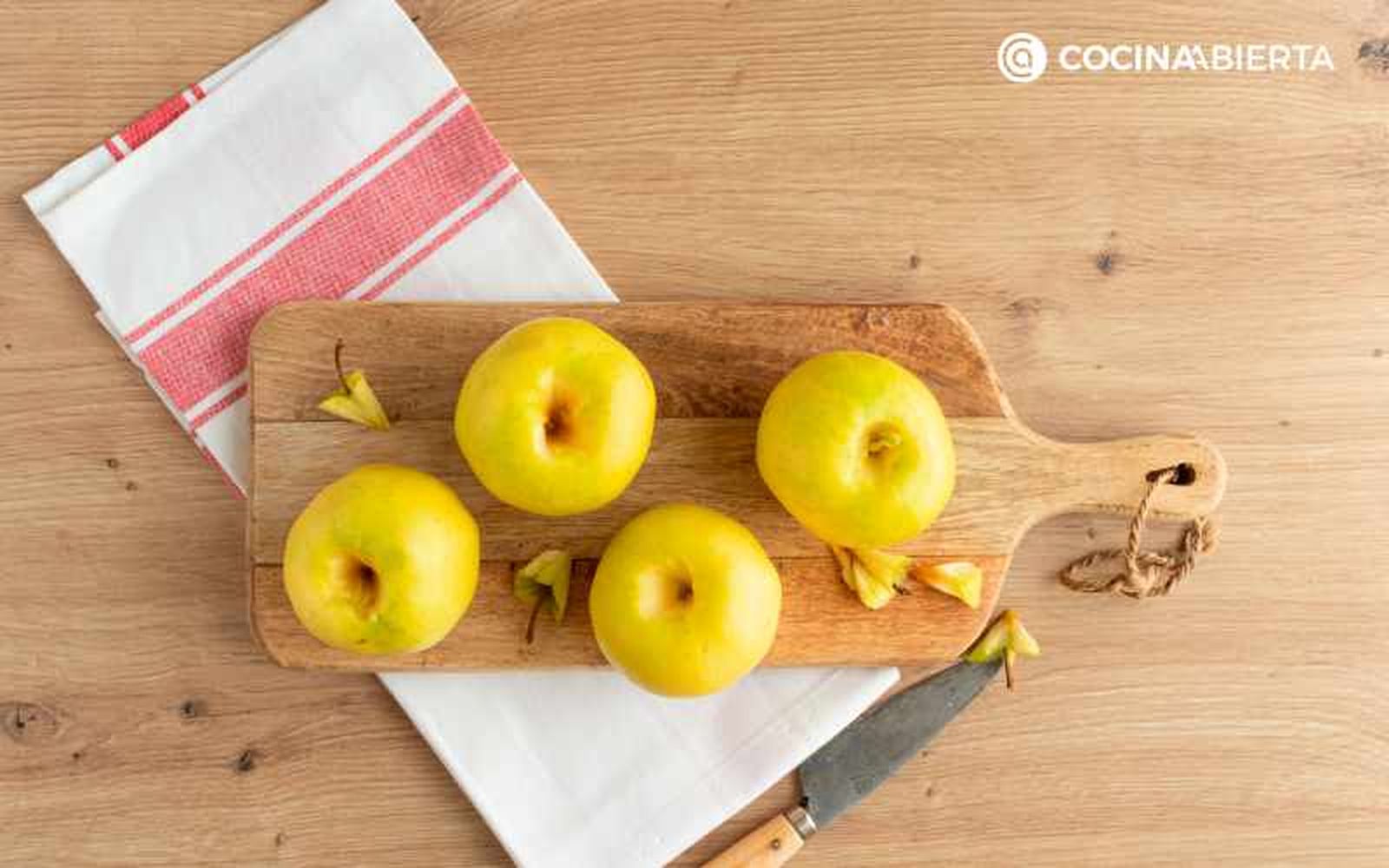 Corta las manzanas
