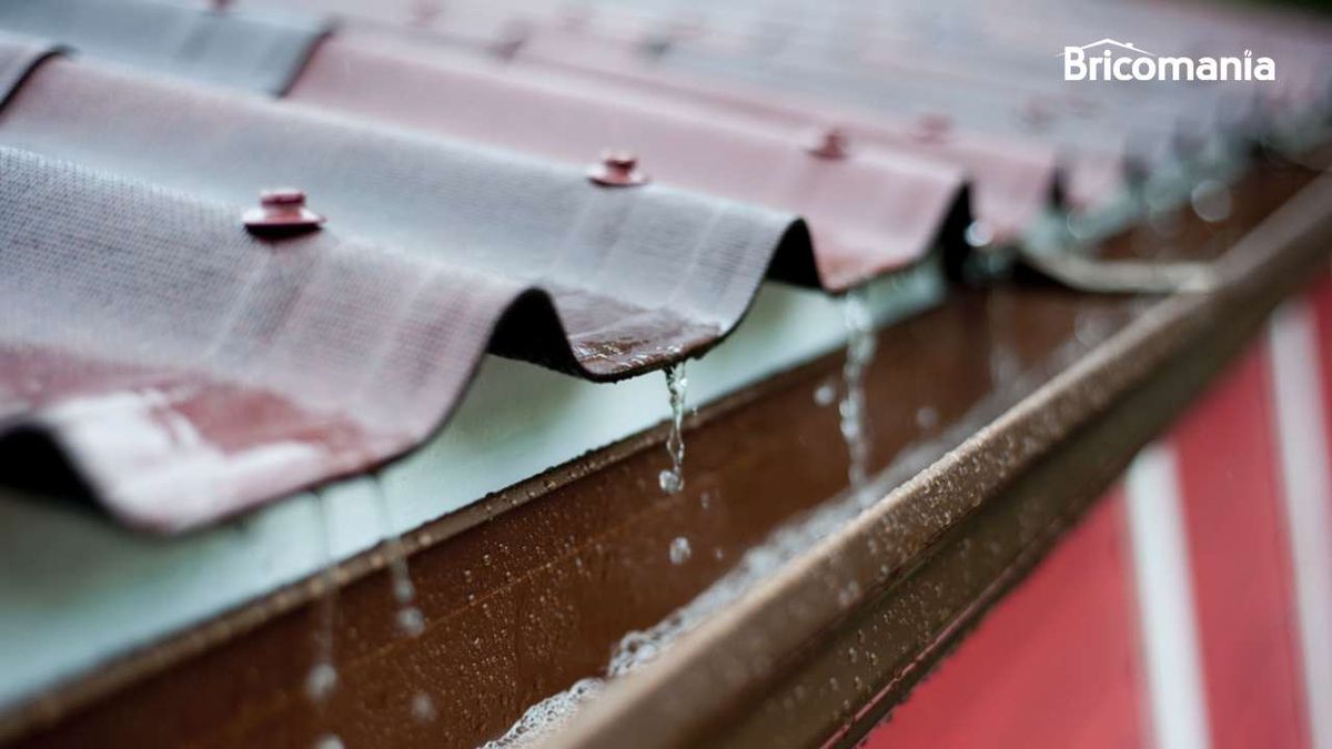 Canalón un día de lluvia