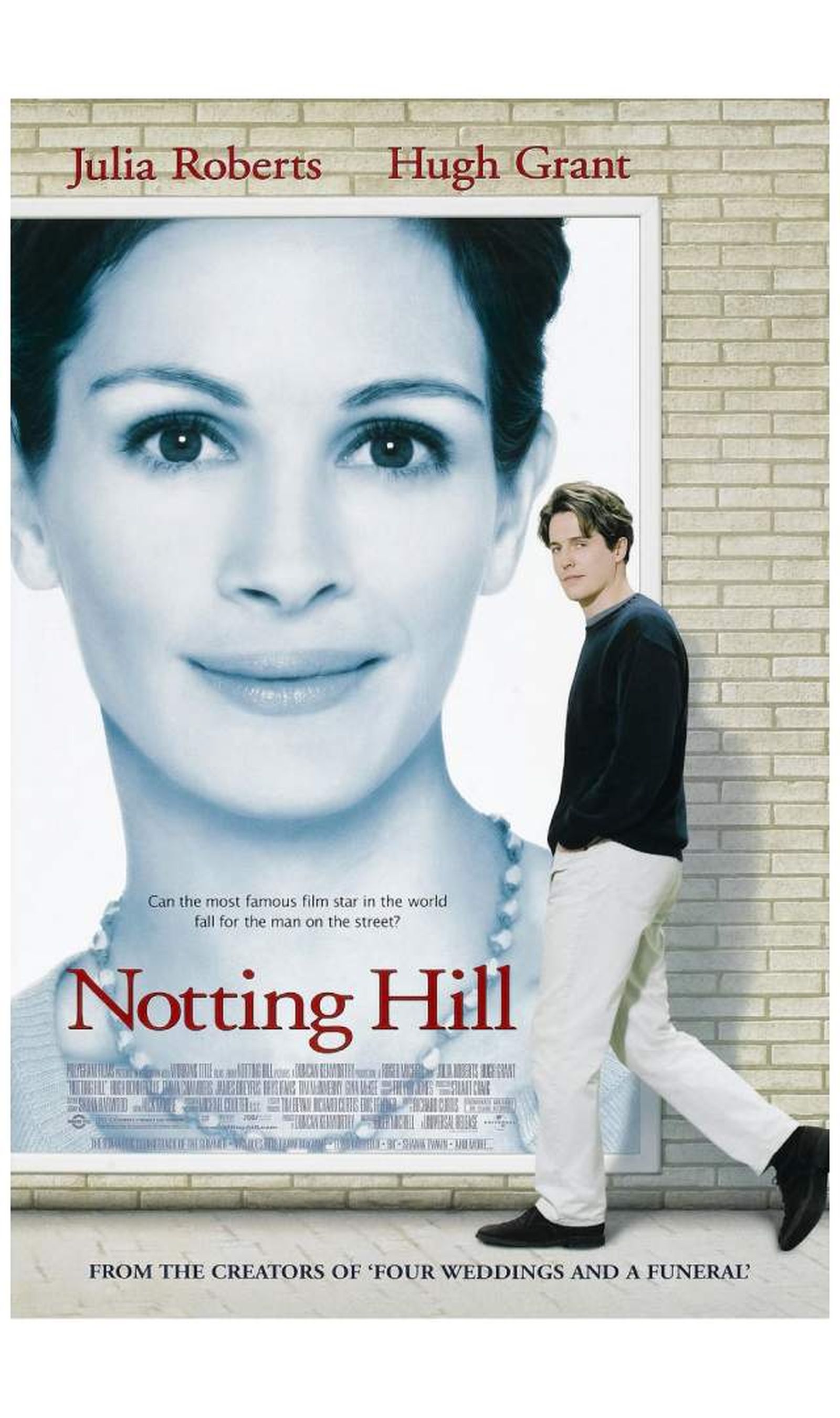 Notting Hill (1999), comedia romántica con Julia Roberts y Hugh Grant