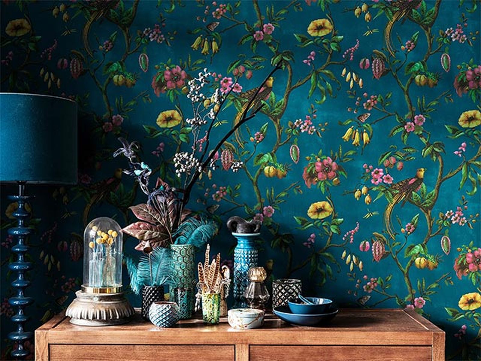 papel pintado 70 azul