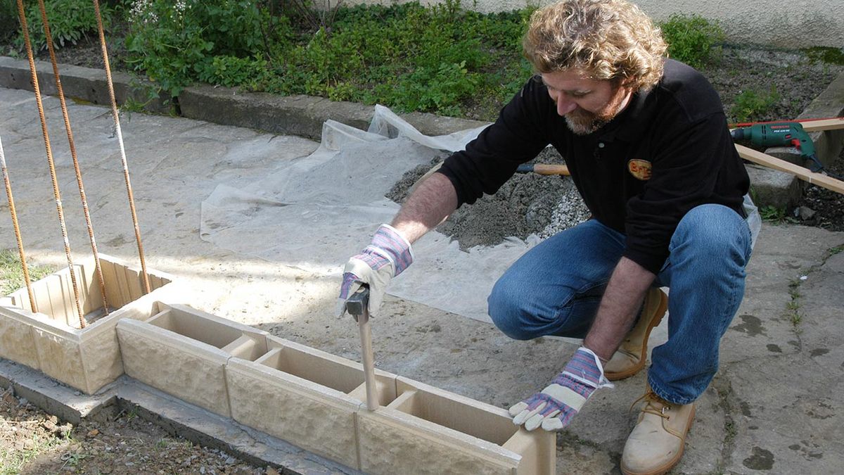 Muro con balaustrada paso 8