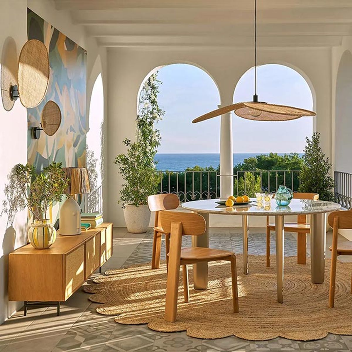 Lámparas de fibras naturales que triunfan en los espacios interiores y exteriores 7