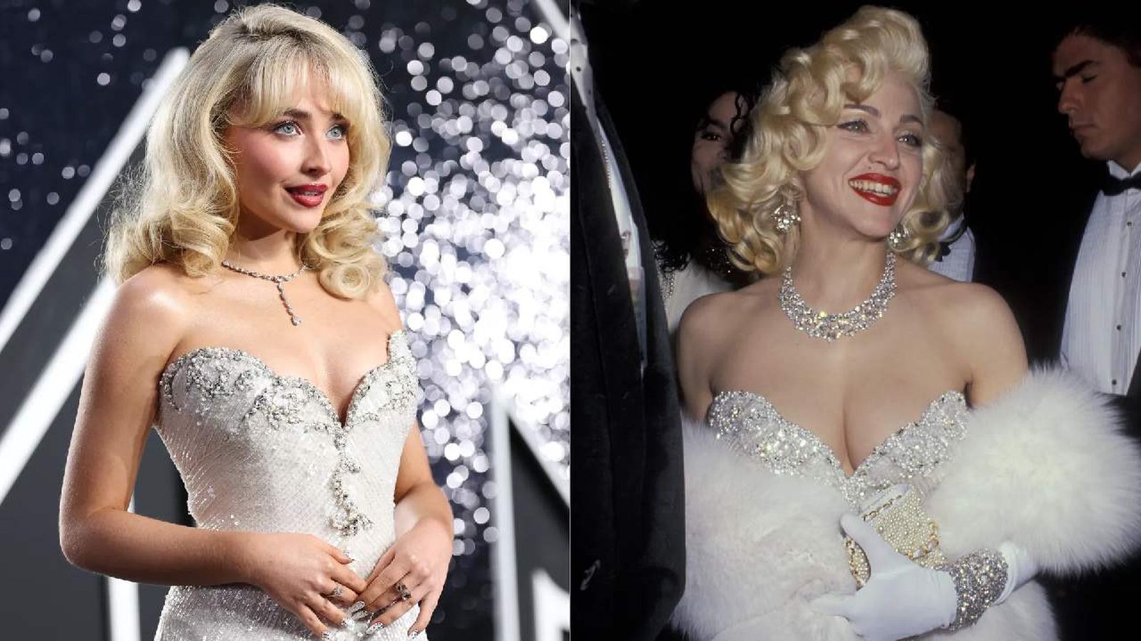 Sabrina Carpenter y Madonna con el mismo vestido