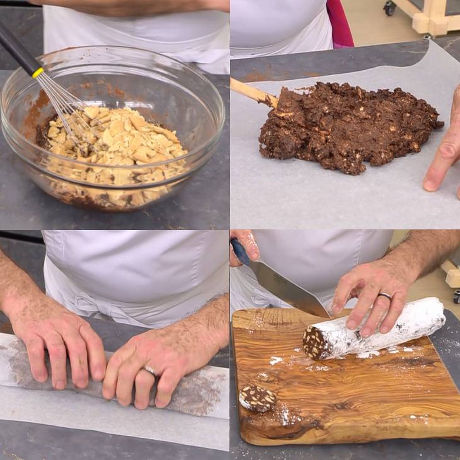 salami de chocolate receta pasos
