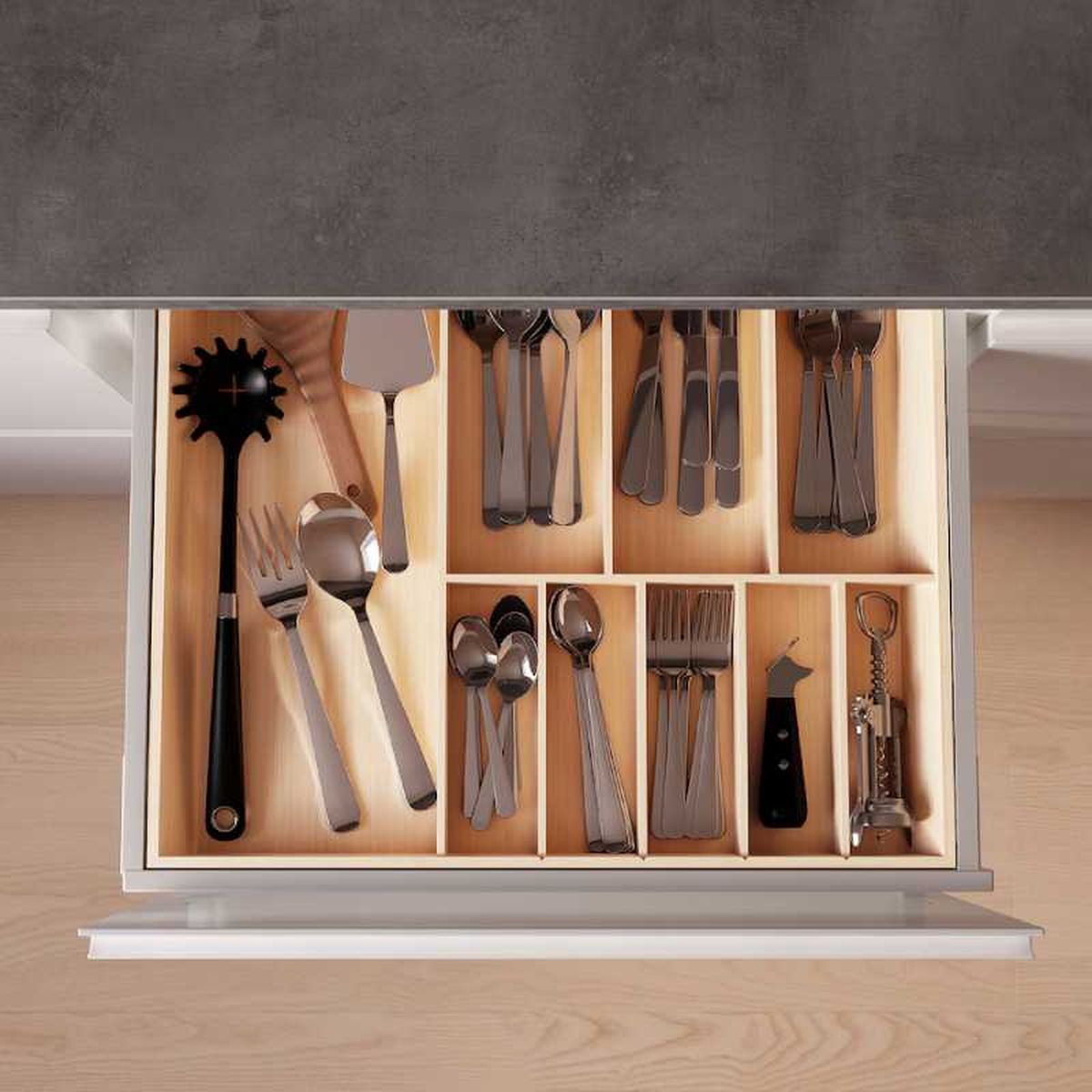 Bandeja de bambú para cubiertos Uppdatera.