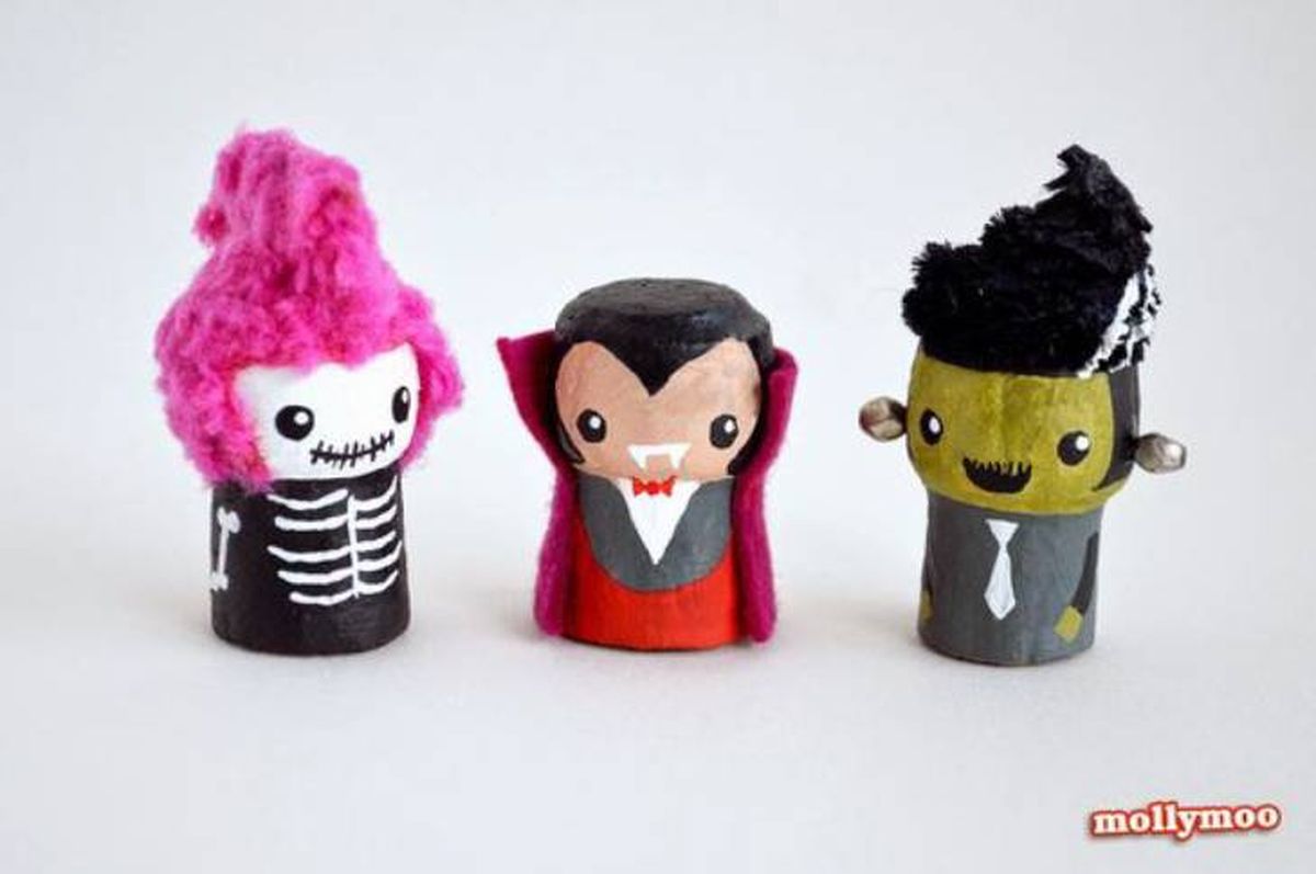 manualidades corcho personajes halloween pinterest