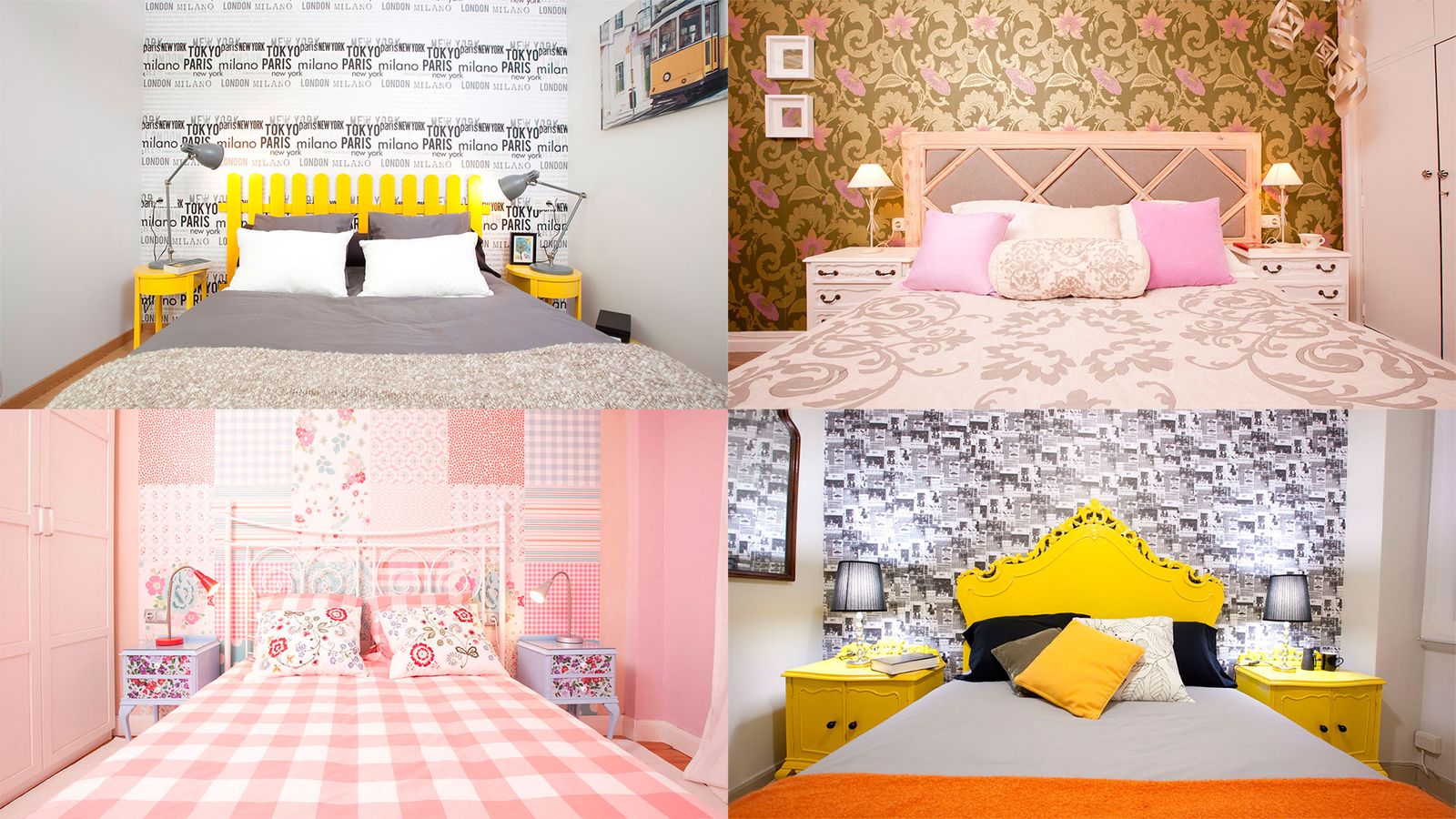 dormitorio cabeceros papel pintado