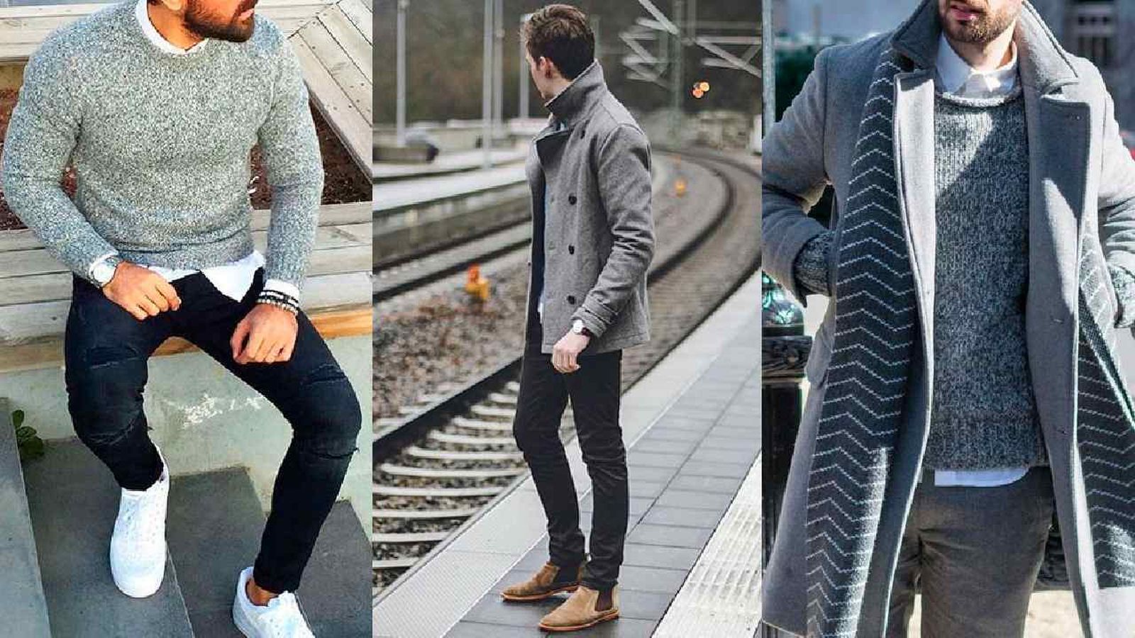 El color gris en todas sus gamas es muy fácil de combinar en ropa para hombre / Fotos: Pinterest