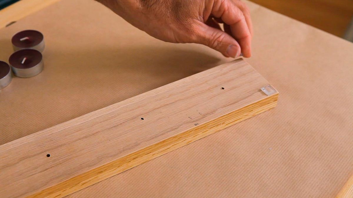 Portavelas de madera paso 7