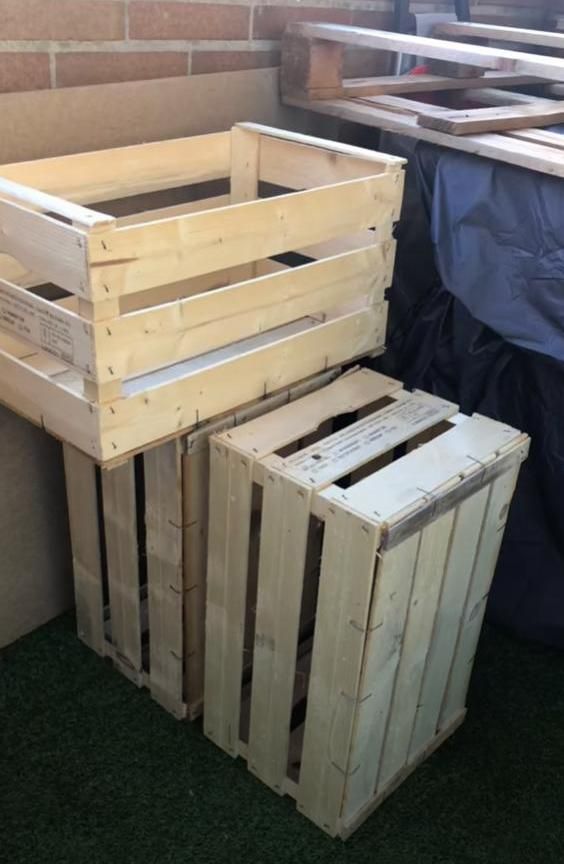 Cajas de frutas.