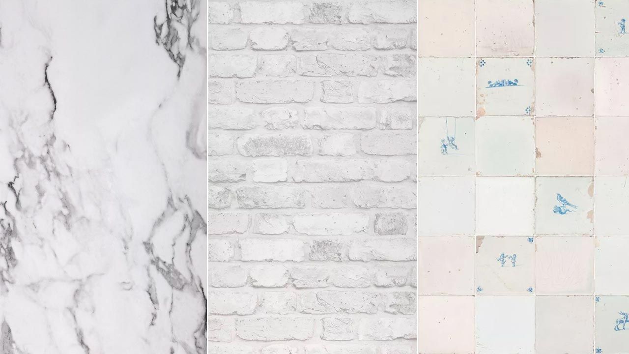 Ideas para decorar la cocina con papeles pintados de diseÃ±o  imitaciÃ³n piedra
