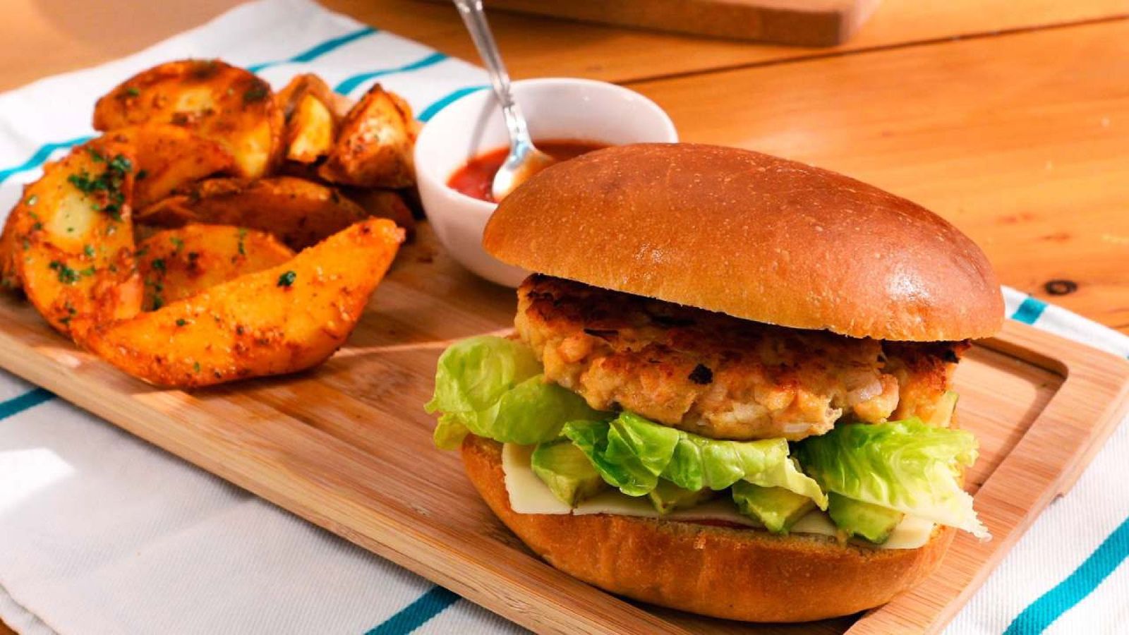 Hamburguesa de salmón