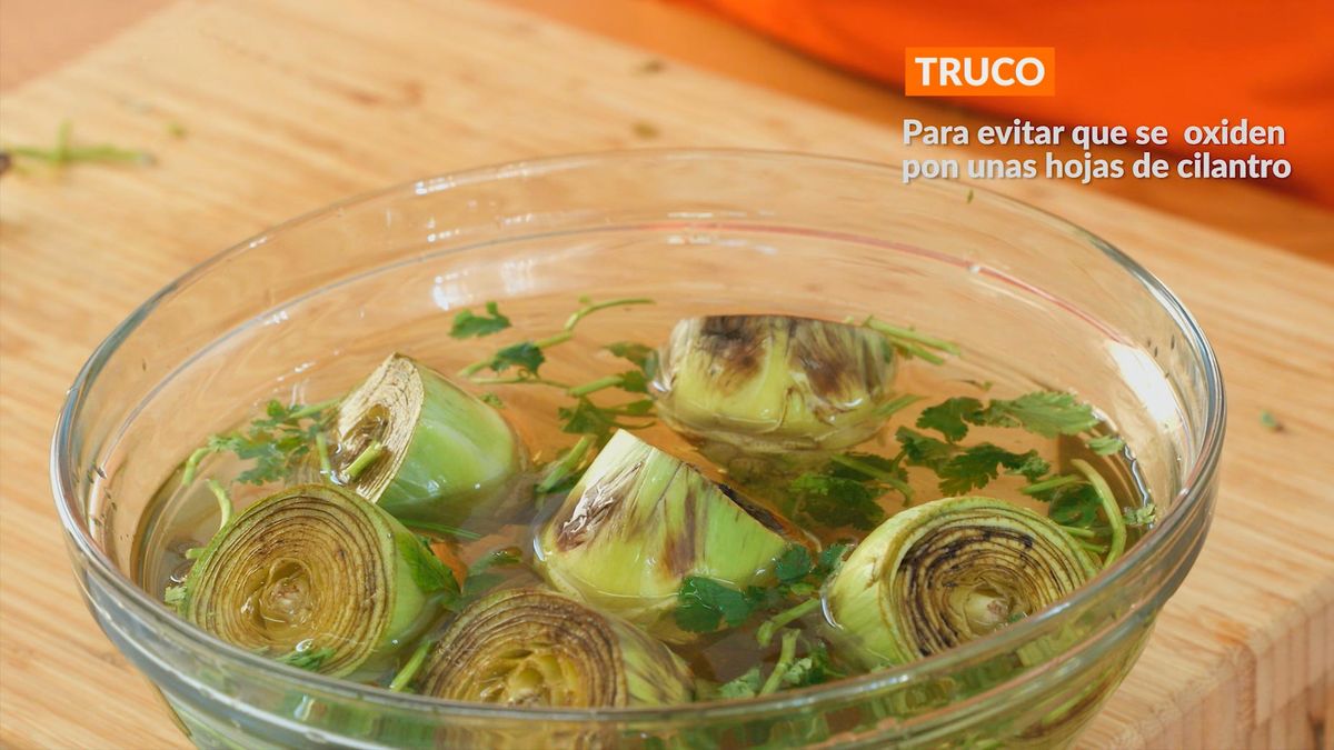 Truco para evitar oxidación alcachofas