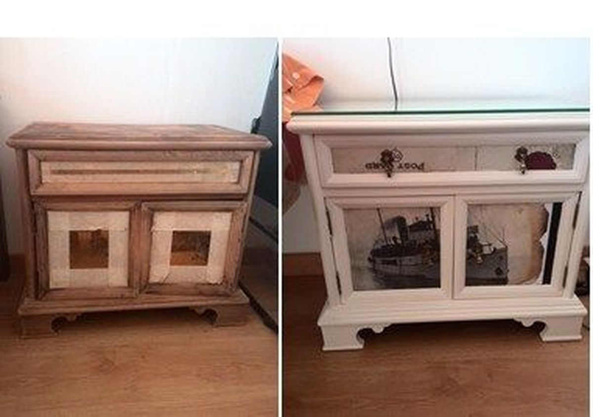 mesilla decorada con vinilos   comunidad