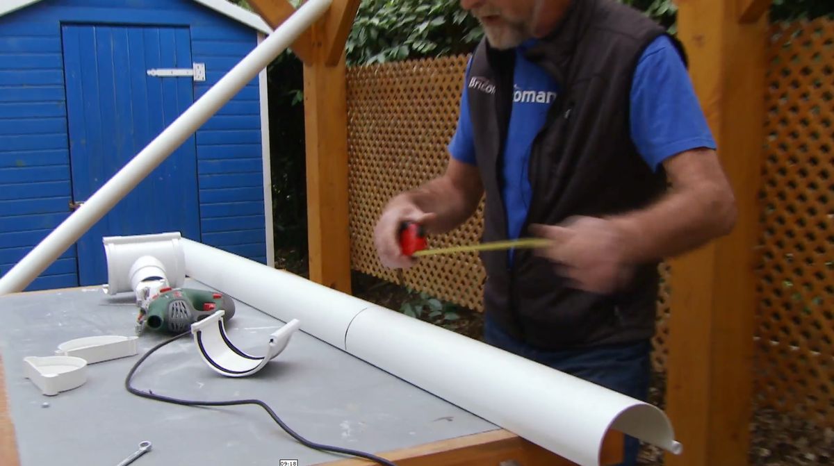 Canalón para aprovechar aguas pluviales paso 5