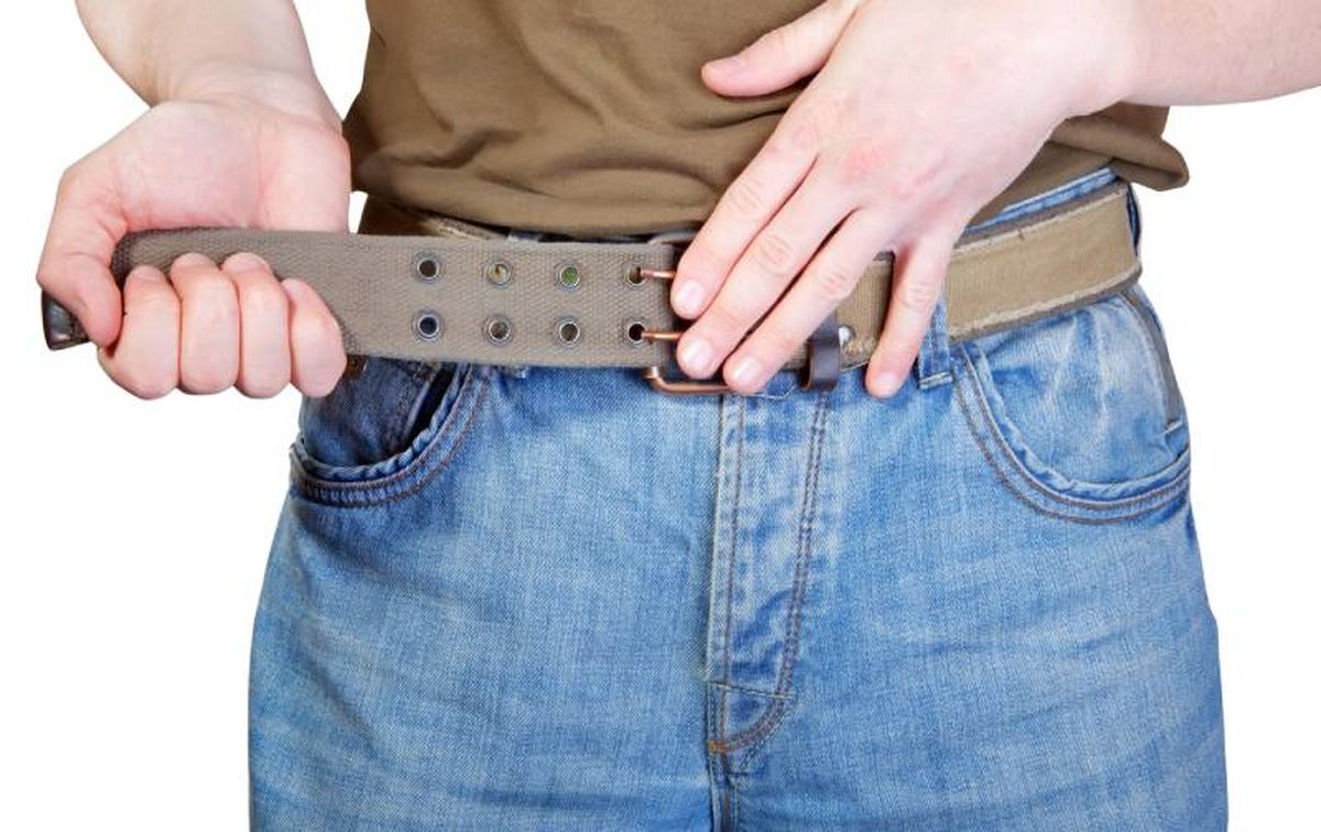 Cinturón de lona de doble agujero