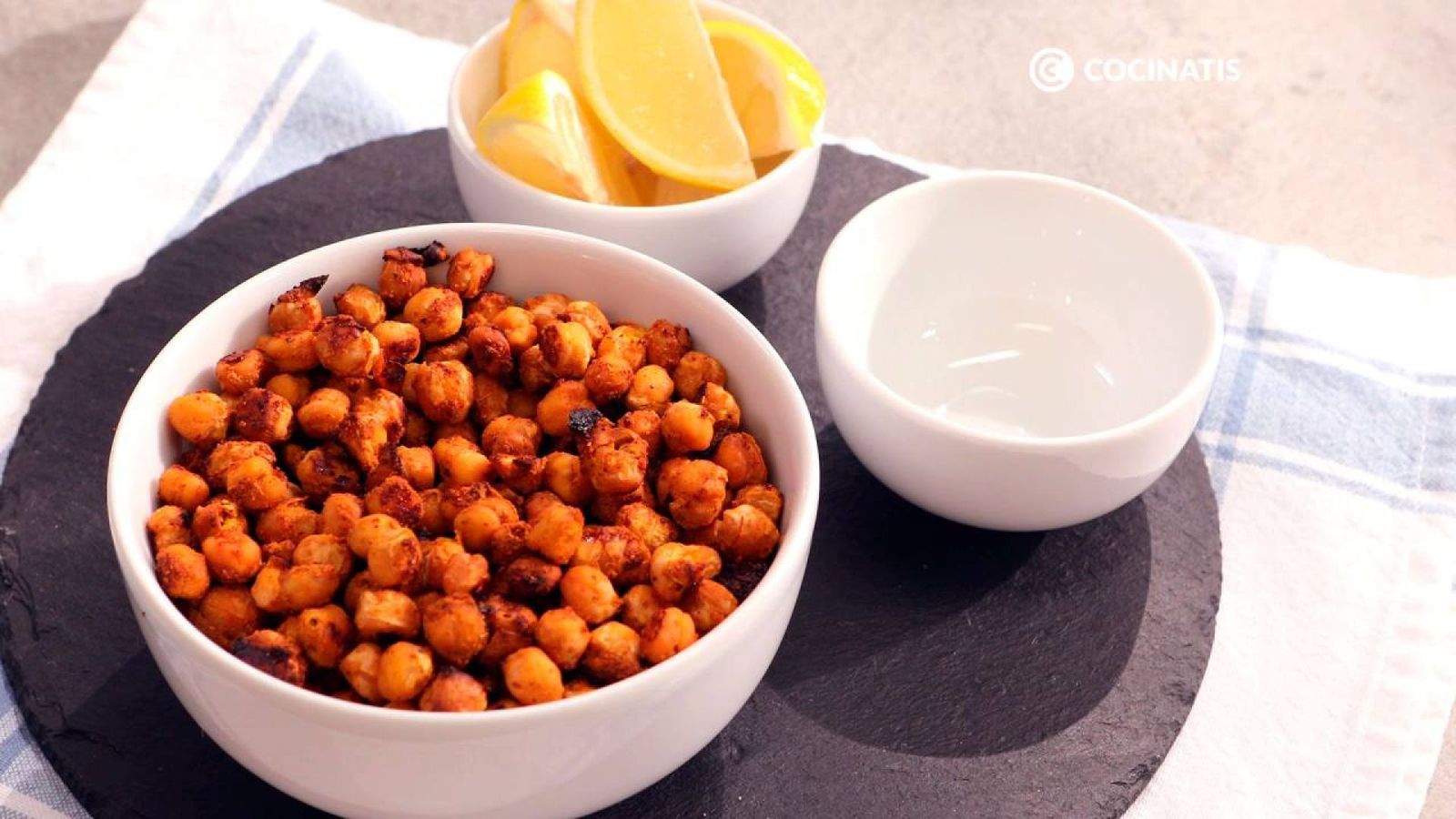 Garbanzos especiados al horno