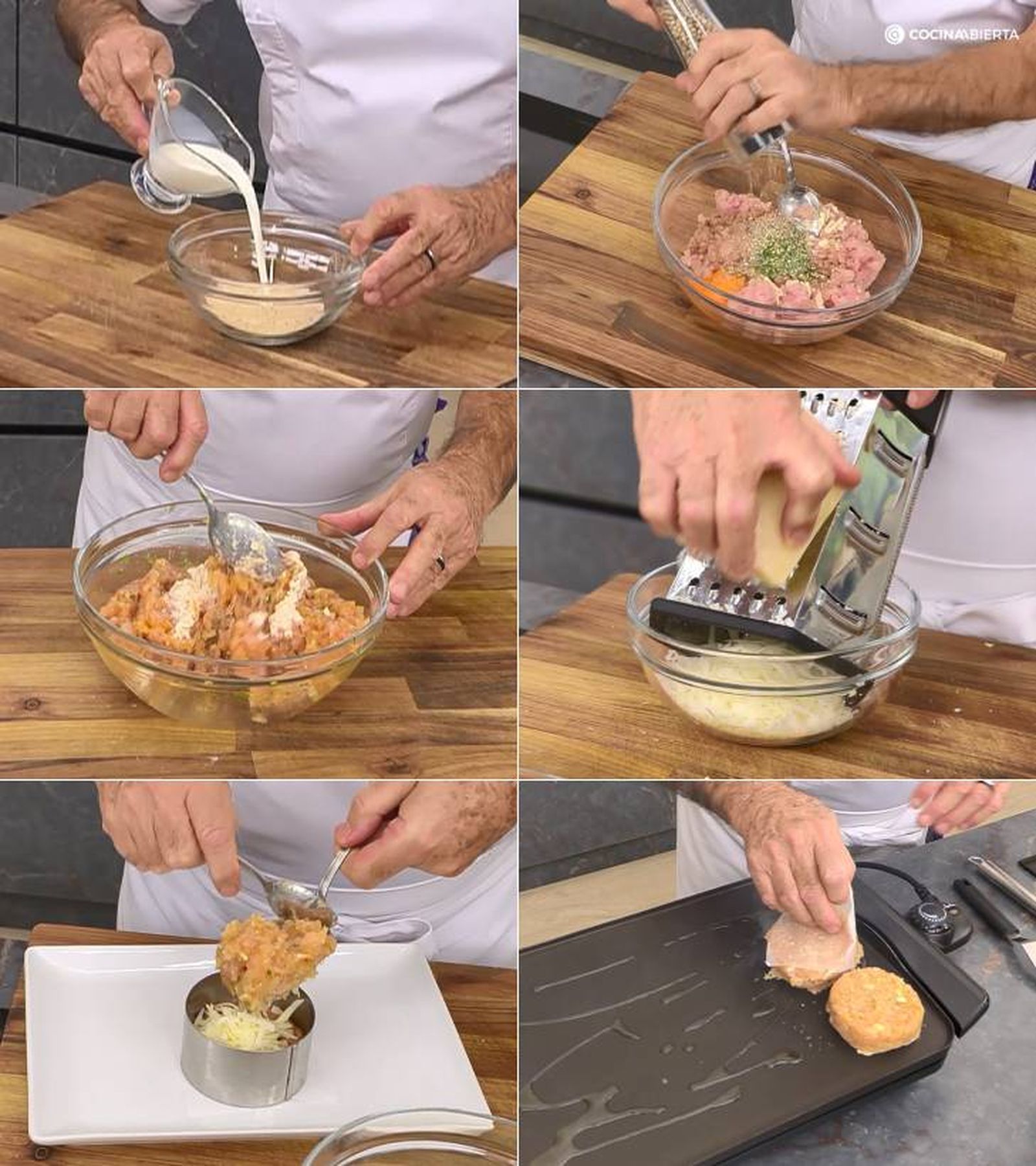 hamburguesas pavo queso pasos