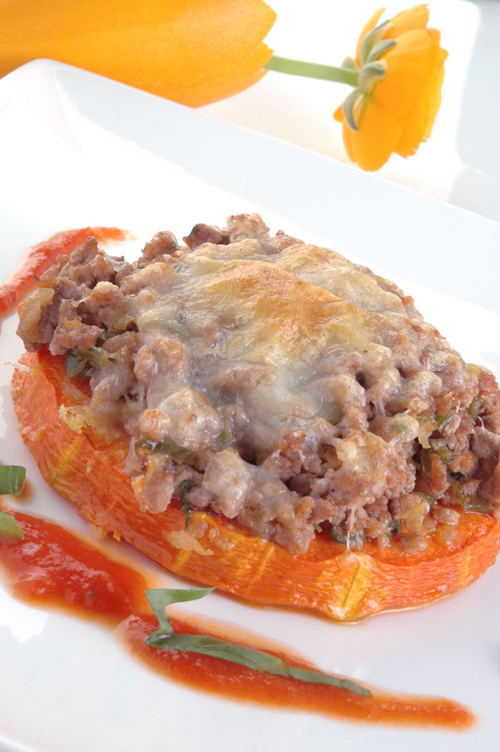 Gratinado de picadillo y calabaza