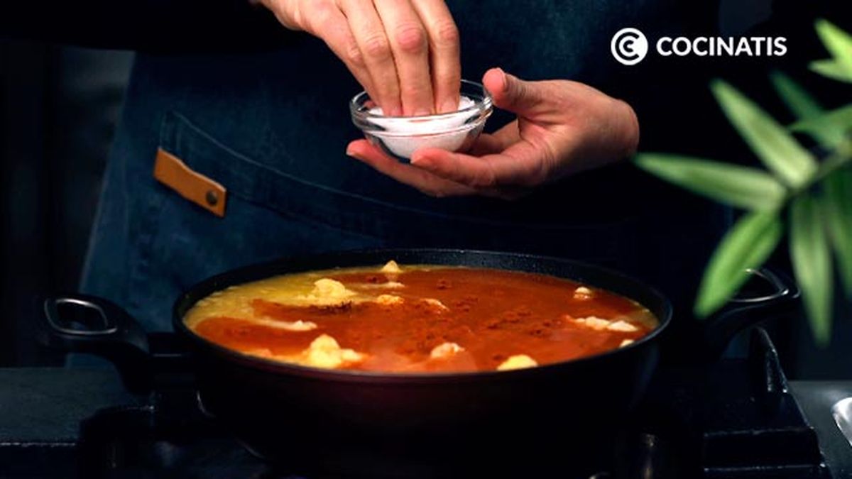 Receta de arroz con coliflor y bacalao  paso 3