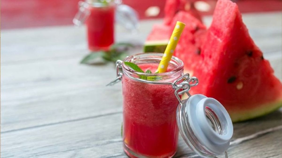 Batido casero súper refrescante de sandía,