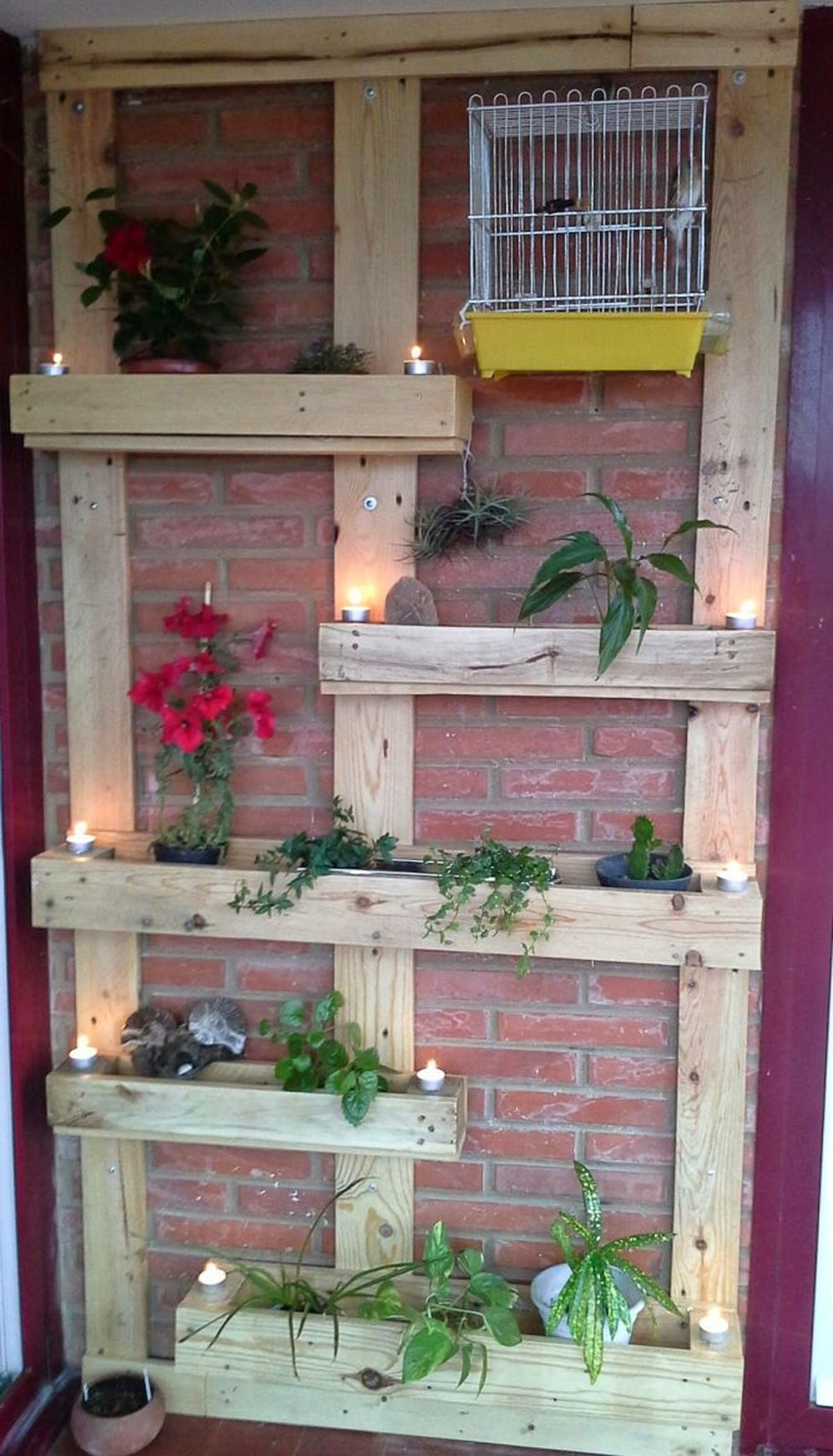 Ideas para hacer un jardín vertical   madera pale