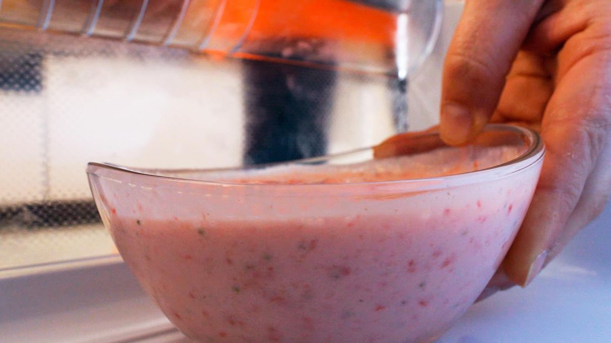 Receta de helado de fresa casero   paso 5