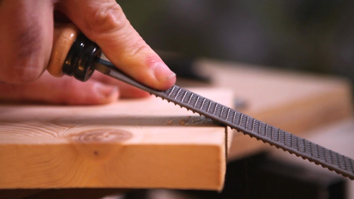Escofinas para perfilar madera paso 2