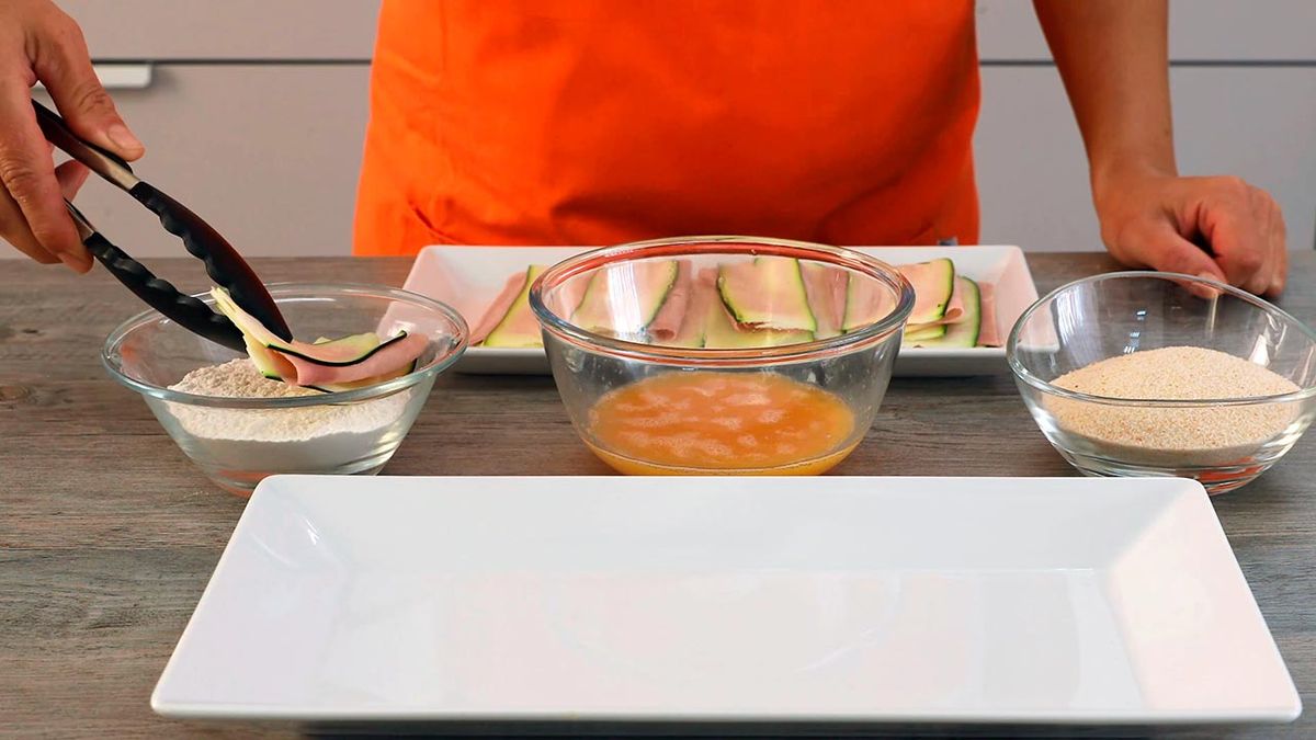 Receta de San Jacobos de calabacín   paso 3