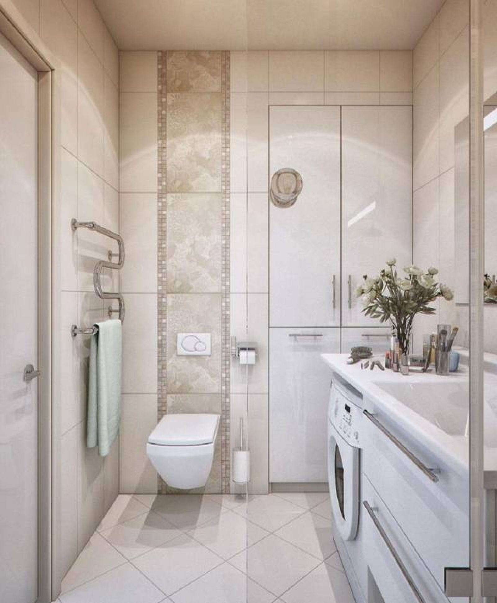 Soluciones para integrar la lavadora en el cuarto de baño 3