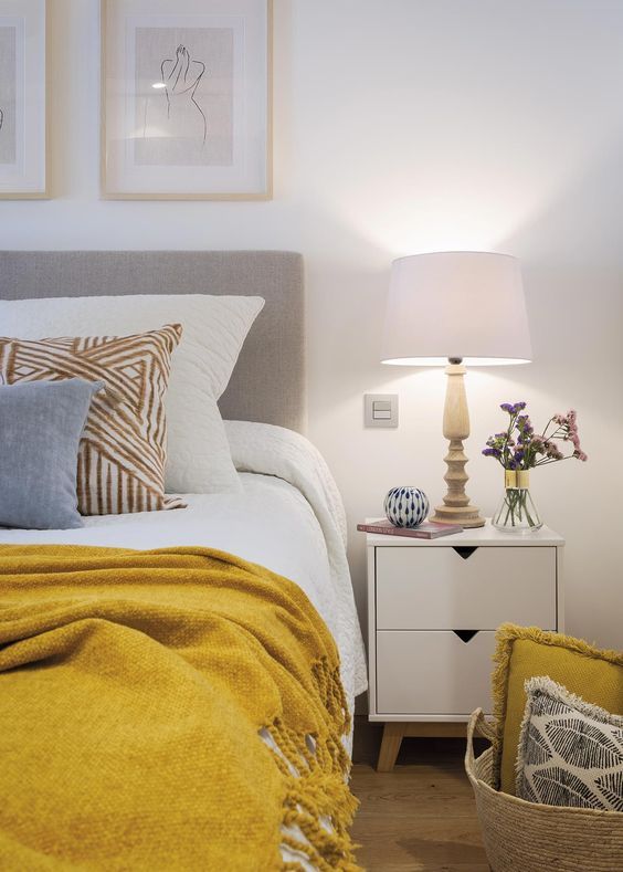 colores combinan amarillo dormitorio pinterest 2