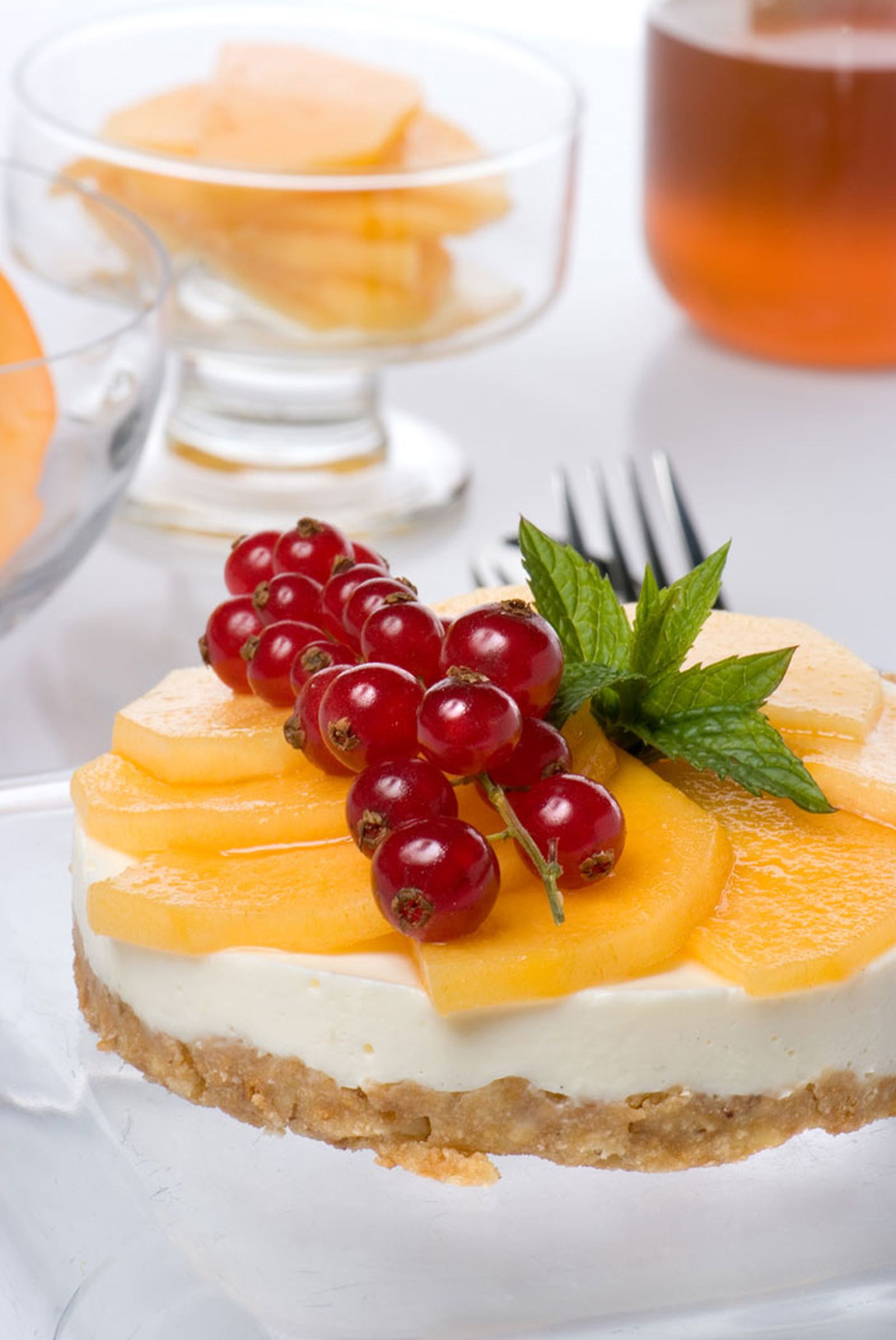 Tarta de queso y kaki