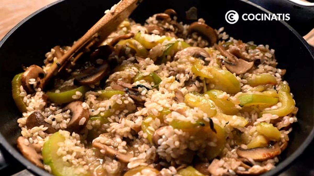 Receta de risotto de calabacín y champiñones  paso 4